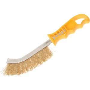 Image of Faithfull Wire Scratch Brush Brass 1 Row