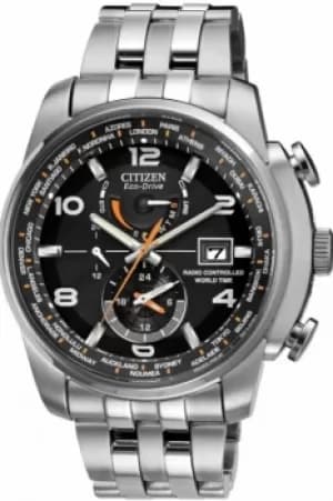 Image of Mens Citizen World Time A.T Alarm Radio Controlled Eco-Drive Watch AT9010-52E