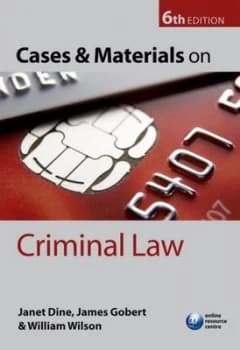 Image of Cases and Materials on Criminal Law by Janet Dine Paperback
