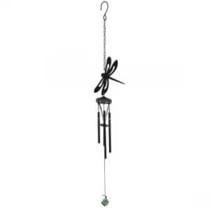 Image of Black Dragonfly Cutout Windchime