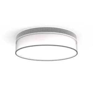 Image of NxtGen Texas LED Flush Ceiling Light 17W Dim with Bluetooth Speaker and Remote Tri-Colour CCT Opal