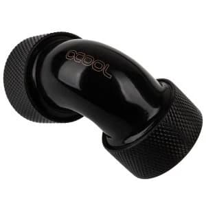 Image of Alphacool Eiszapfen 16mm Hard Tube 90 Degree Fitting - Deep Black
