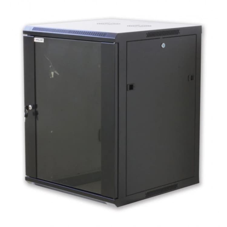 Image of Techly I-CASE EW-2012BKL rack cabinet 12U Wall mounted rack Black