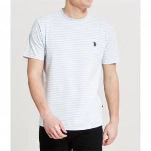 Image of US Polo Assn Stripe T-Shirt - Omphalodes