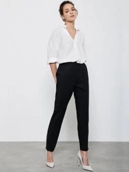 Image of Mint Velvet Black Zip Ankle Capri, Black, Size 8, Women