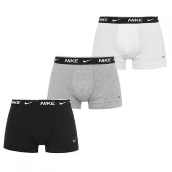 Image of Nike 3 Pack Boxer Trunks Mens - Blk/Gry/Wht MP1