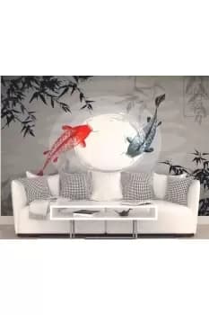 Image of Watercolour Koi Wall Mural