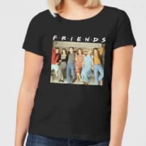 Image of Friends Retro Character Shot Womens T-Shirt - Black - M