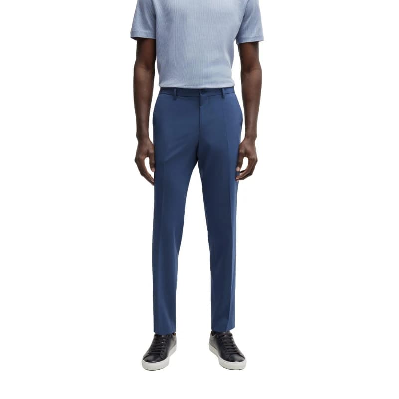 Image of Boss Mens Straight Leg Trousers Navy male 30