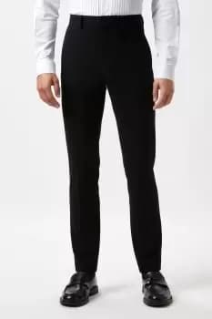 Image of Mens Skinny Fit Black Tuxedo Suit Trousers
