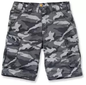 Image of Carhartt Rugged Cargo Camo Shorts, grey, Size 30, grey, Size 30