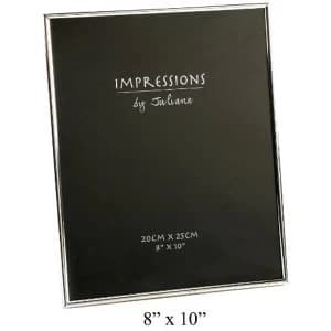 Image of 8" x 10" - Impressions Thin Silver Plated Photo Frame