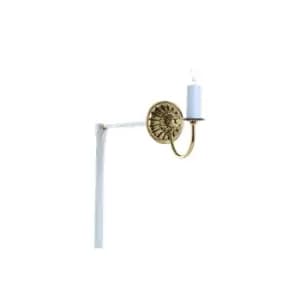 Image of Impex Solar 1 Light Polished Brass Candle Wall Lamp