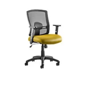 Image of Dynamic Basic Tilt Task Operator Chair Height Adjustable Arms Portland Senna Yellow Seat Without Headrest Medium Back