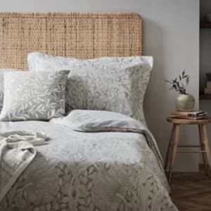 Image of William Morris Pure Pimpernel Single Duvet Cover, Light Grey