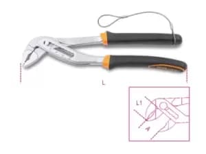 Image of Beta Tools 1048BM-HS H-Safe Tethered Slip Joint Pliers Max 48mm Jaw L: 250mm