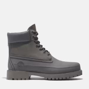 Image of Timberland Heritage 6" Rubber Toe Boot For Men In Grey, Size 9