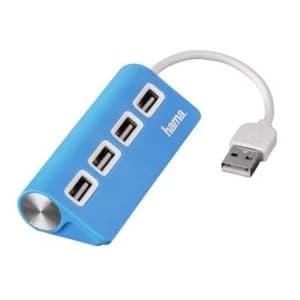 Image of Hama USB 2.0 Hub 1:4, bus powered, blue