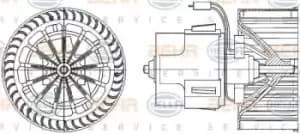 Image of Air Conditioning fan 8EW009157-511 by BEHR