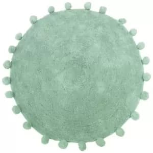 Image of Furn Circle Pom Pom Bath Mat (One Size) (Sage)