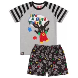 Image of Bing Bunny Boys Its A Bing Thing Short Pyjama Set (18-24 Months) (Grey/Black)