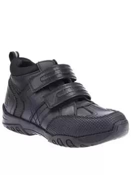 Image of Hush Puppies Jezza Back To School Strap Boot - Black, Size 1.5 Older