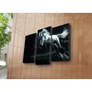 Image of 3NATPAT-27 Multicolor Decorative Canvas Painting (3 Pieces)
