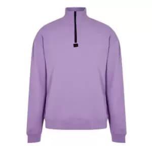 Image of Hugo Durton Quarter Zip Sweatshirt - Purple