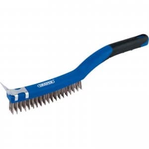 Image of Draper Wire Scratch Brush Scraper Stainless Steel Wire 3 Rows