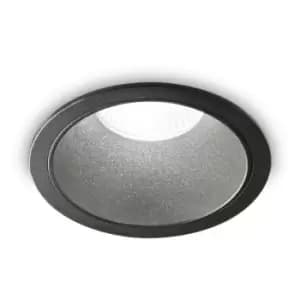 Image of Ideal Lux Game Round Recessed Downlight Black 4000K