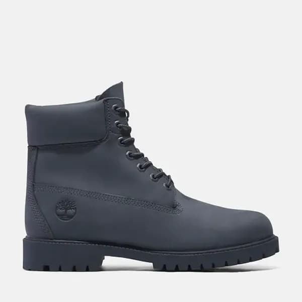 Image of Timberland - Timberland Heritage 6" Lace-Up Waterproof Boot for Men in Dark Blue Nubuck, Man, Blue, Size: 9