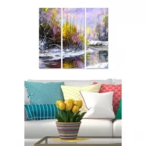 Image of MDF1174676 Multicolor Decorative MDF Painting (3 Pieces)