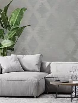 Image of Superfresco Easy Serenity Geo Grey and Rose Gold Wallpaper
