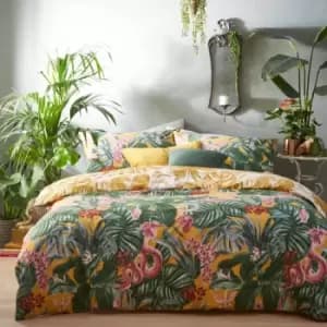 Image of Furn. Medinilla Single Duvet Cover Set Cotton Mustard