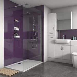 Image of Splashwall Gloss Violet 3 sided Shower Panel kit (L)1200mm (W)1200mm (T)4mm