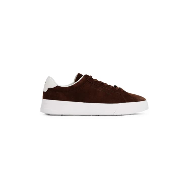 Image of Tommy Hilfiger Court Leather Low Top Trainers - Brown Brown 10