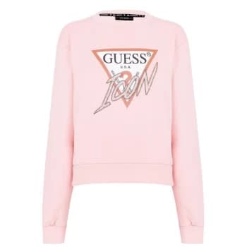 Image of Guess Guess Icon Sweater - Pink G6K6