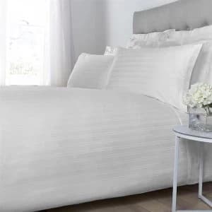 Image of Hotel Collection Woven Stripe Oxford Square Pillowcase Pair - White