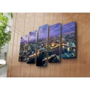 Image of 5PATK-126 Multicolor Decorative Canvas Painting (5 Pieces)