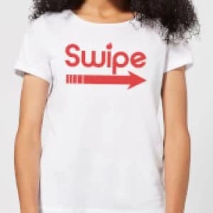 Image of Swipe Right Womens T-Shirt - White - 3XL