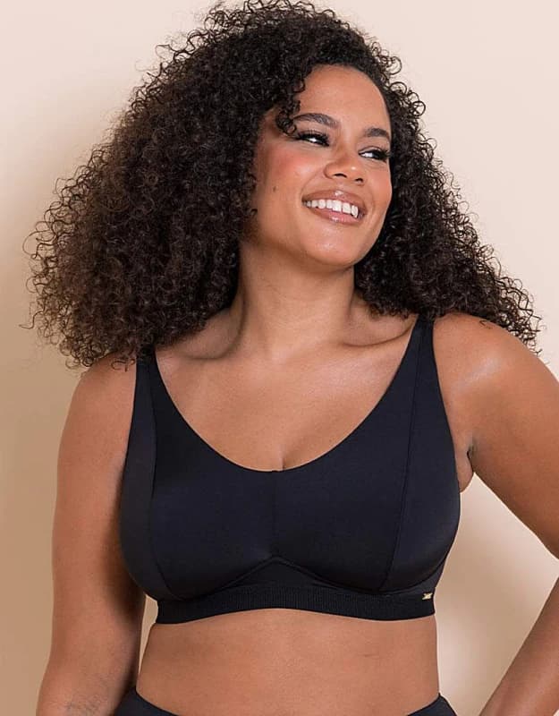 Image of Curvy Kate Curvy Kate Zen Non-Wired Bralette Black - Curvy Kate - Size: 30J/JJ Black Female 30J/JJ MO53205