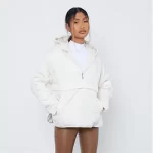 Image of I Saw It First Premium Onion Quilted Padded Pullover Coat - Cream