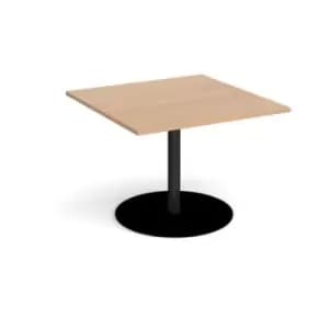 Image of Eternal square extension table 1000mm x 1000mm - Black base and beech top