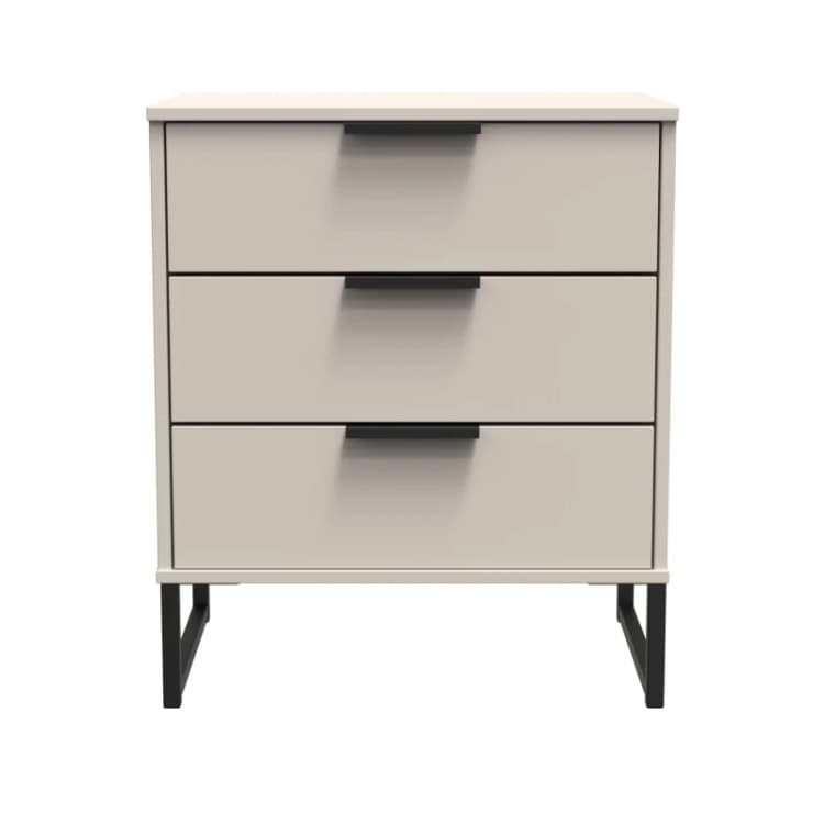 Image of Ready Assembled 2 U Fuji 3 Drawer Chest (Ready Assembled) Stone