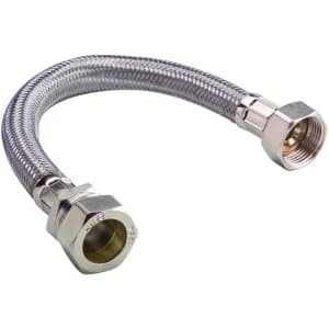 Image of Wickes Flexible Tap Connector - 15 x 19 x 1000mm