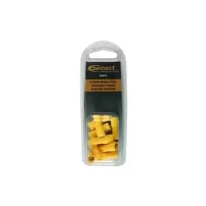 Image of 6.3mm Yellow Fully Insulated Female Push On Terminal Pk 10 Connect 36879