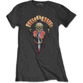 Image of Guns N' Roses - Dripping Dagger Womens X-Large T-Shirt - Grey