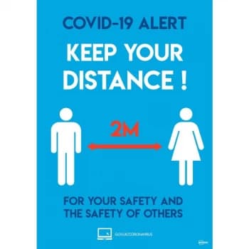 Image of Social Distancing A3 Lbl 420x297mmPack of 2