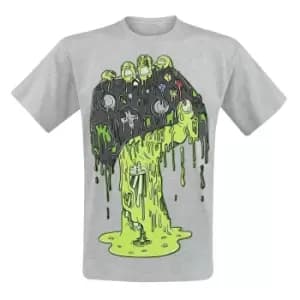 Image of Xbox Unisex Adult Controller Zombie T-Shirt (XL) (Grey/Green Heather)