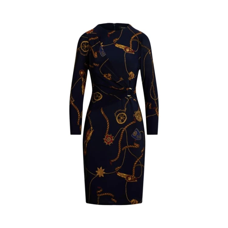 Image of Lauren by Ralph Lauren Fabiana Dress - Blue Blue 16